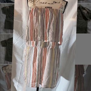 A.N.A STRIPPED ROMPER WOMEN’S SIZE LRG